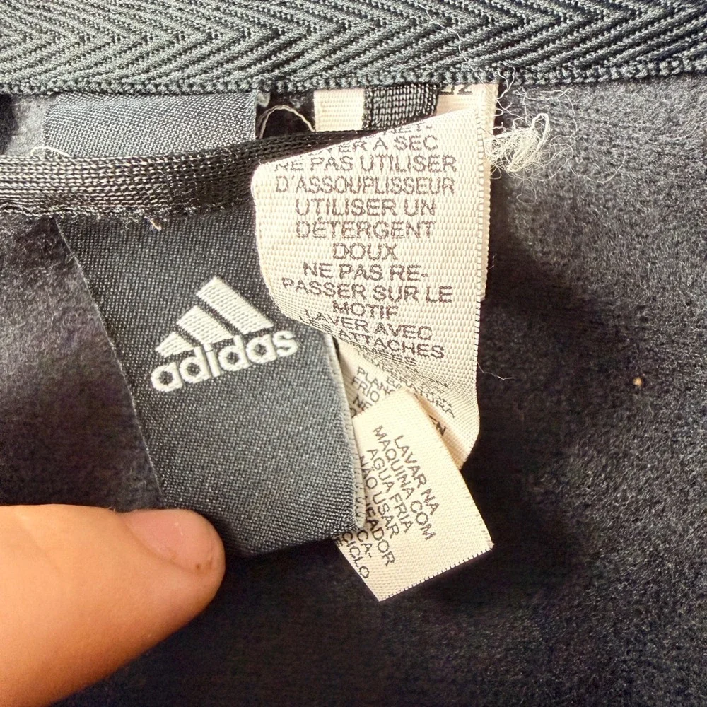 Adidas Men's Small Full Zip Track Jacket Black Camo Three Stripe Athletic